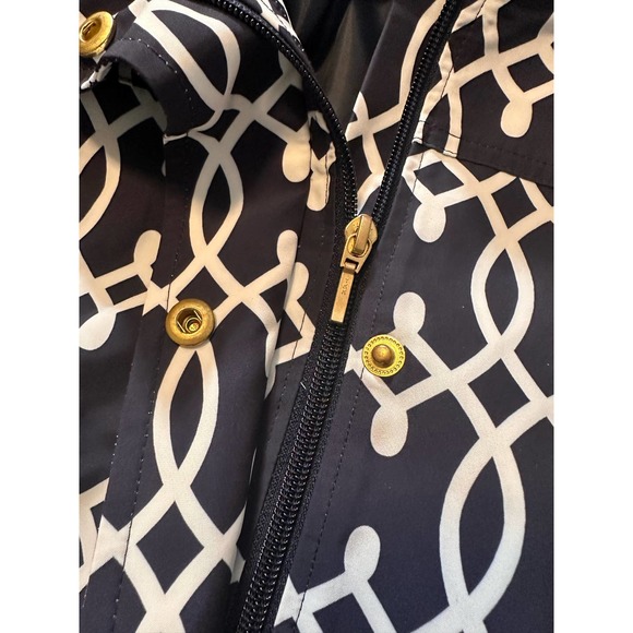 Crown and Ivy Rain Coat. Blue and White-M - Picture 9 of 9